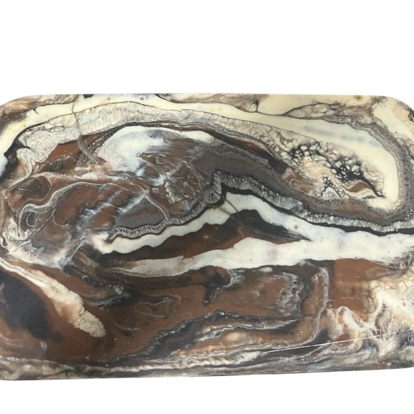 Vintage Jewelry Box with Nautical Design, Authentic Incolay Stone. - Picture 3 of 6